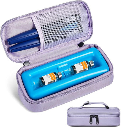 Insulin Vial Cooler Travel Case TSA Approved 300g Reusable Ice Brick Insulin by WOODAKE