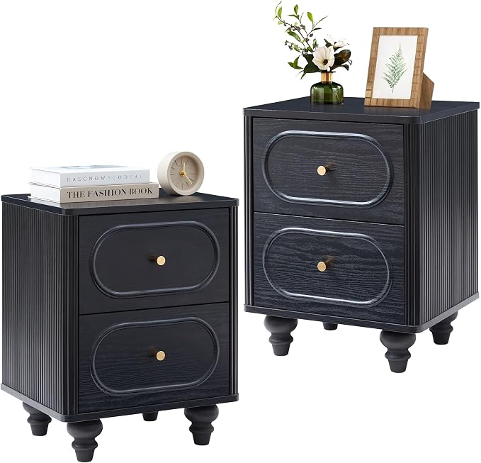 2 Drawer Fluted Mini Small Dresser by ORRD