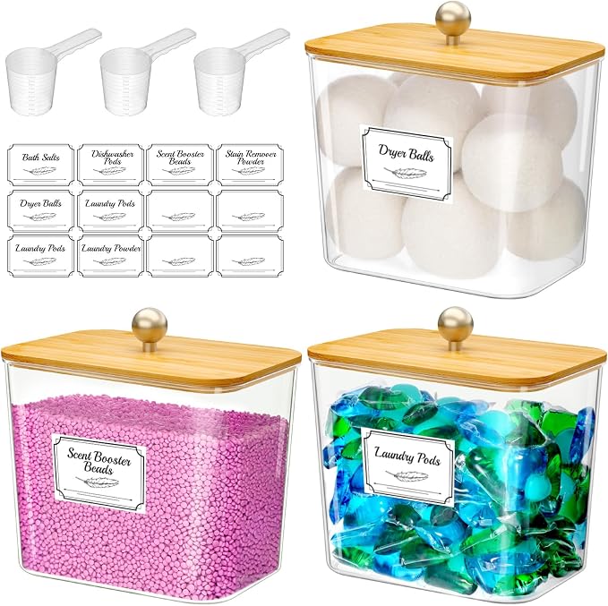 Lifewit 3 Pcs Laundry Pods Container by Lifewit