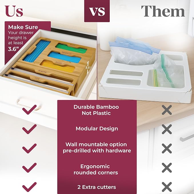 Bamboo Food Storage Bag Organizer - Image 6