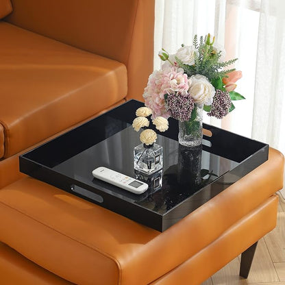 Black Oversize Acrylic Serving Tray - Image 8
