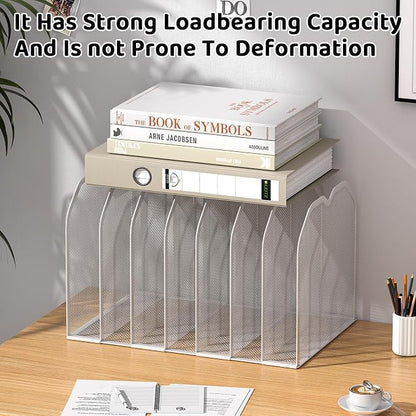 White 7-Section File Folder Organizer - Image 4