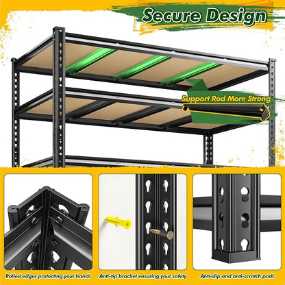 59.9" W Garage Shelves 2230LBS Metal Shelving, 5 Tier Adjustable Garage Storage - Image 6