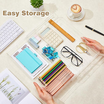 1 Pcs Acrylic Drawer Organizer 9'' up to 18'' x 15'' x 2'' Expandable Drawer - Image 4