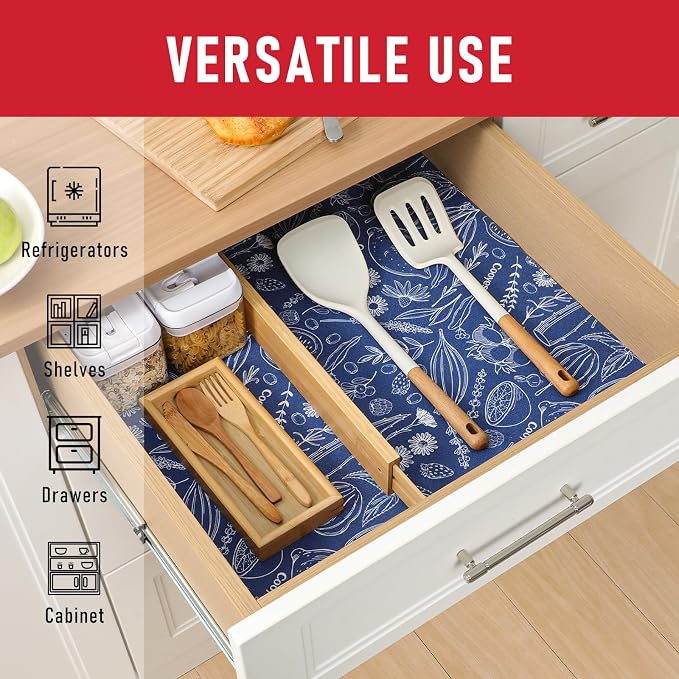 Cooyes Large Fridge Liners for Refrigerator, 17.7" × 24", Drawer & Shelf Liners - Image 5