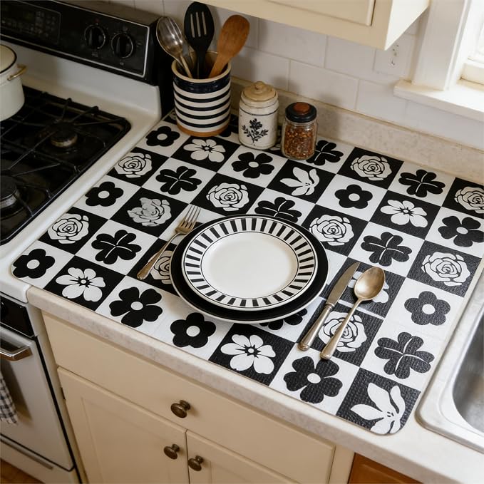 Drawer and Shelf Liner for Kitchen Cabinet, Non Adhesive Anti-Slip Double Layer - Image 4