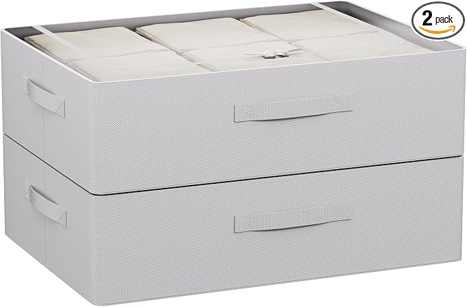 CYhom Under Bed Storage Bins Frame Storage Box Oxford Fabric Sturdy Underbed by CYhom