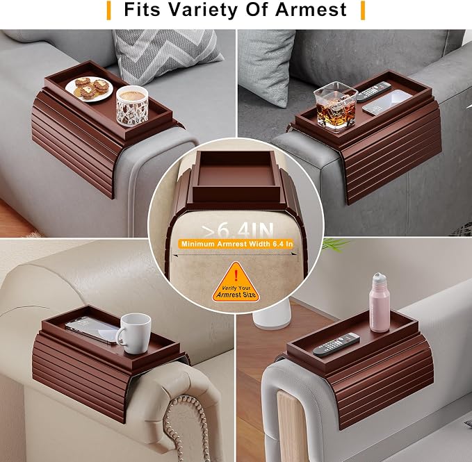 Sofa Armrest Tray Table for Couch - Image 4