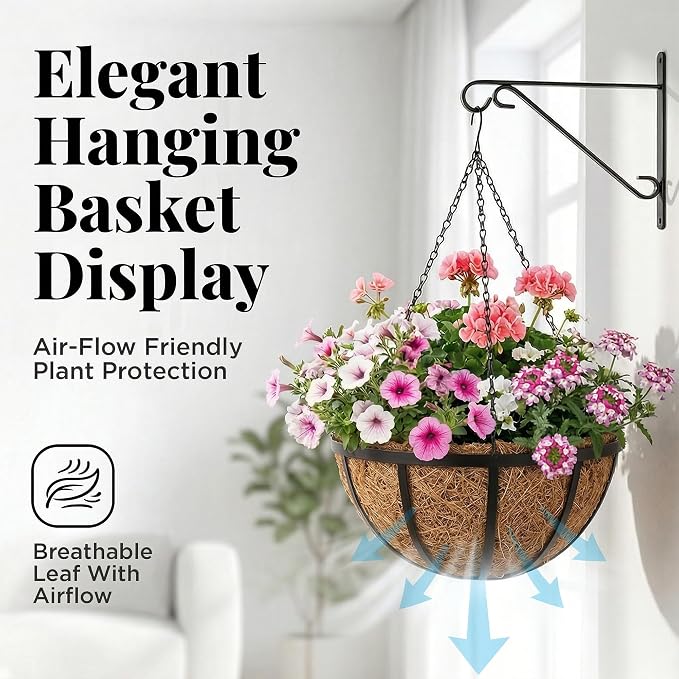 Coco Liners for Planters 14 Inch, 6 Pack Coco Basket Liners for Hanging Baskets - Image 7