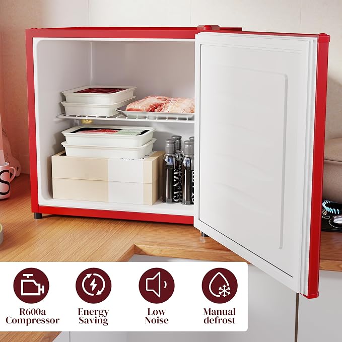 HOMCOM Mini Freezer Countertop, 1.1 Cu.Ft Compact Upright Freezer - Image 8