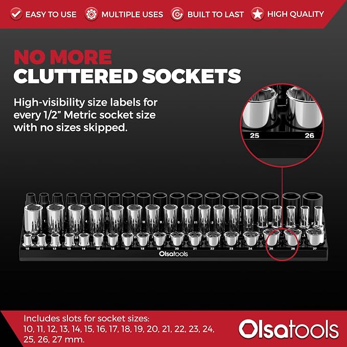 Olsa Tools Magnetic Socket Organizer - Image 4