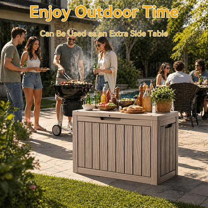 50 Gallon Deck Box for Outdoor and Indoor Use, Outdoor Storage Box for Picnic - Image 7