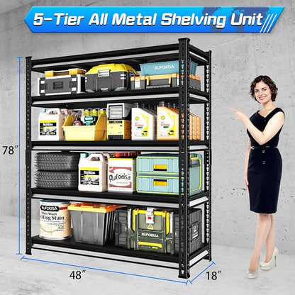 48" W Garage Shelving Heavy Duty，2500LBS Loads Metal Shelving Units and Storage - Image 3