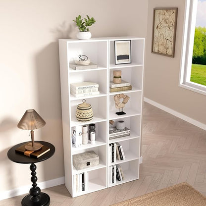 Wooden 6 Cube Storage Organizer, 6 Tier Closet Organizers Storage Cubes Display - Image 7