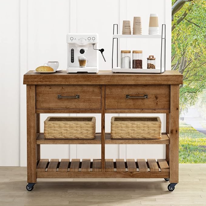 Forbena 2 Tier Bathroom Counter Organizer, Wood Shelf Tray - Image 5
