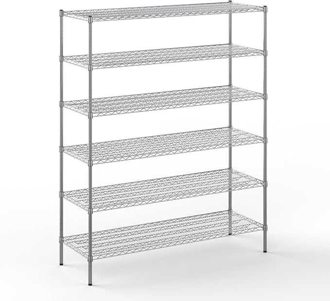 21" Deep x 60" Wide x 74" Height Wire Shelving Kit | 6-Tier | NSF Commercial by Regal+Altair
