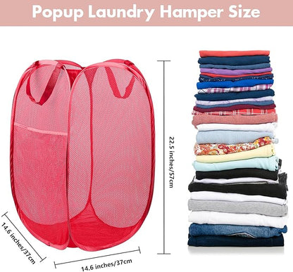 DUCOO Pop Up Laundry Hamper, 70L Collapsible Mesh Laundry Basket - Image 2