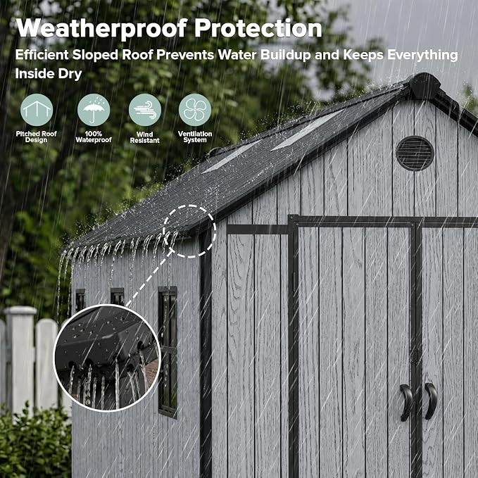 ZYJOYY Outdoor Storage Shed 8x12 FT - Image 5