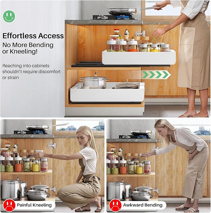 Pull out Cabinet Organizer, Expandable Heavy Duty Slide out Drawers Fixed - Image 4