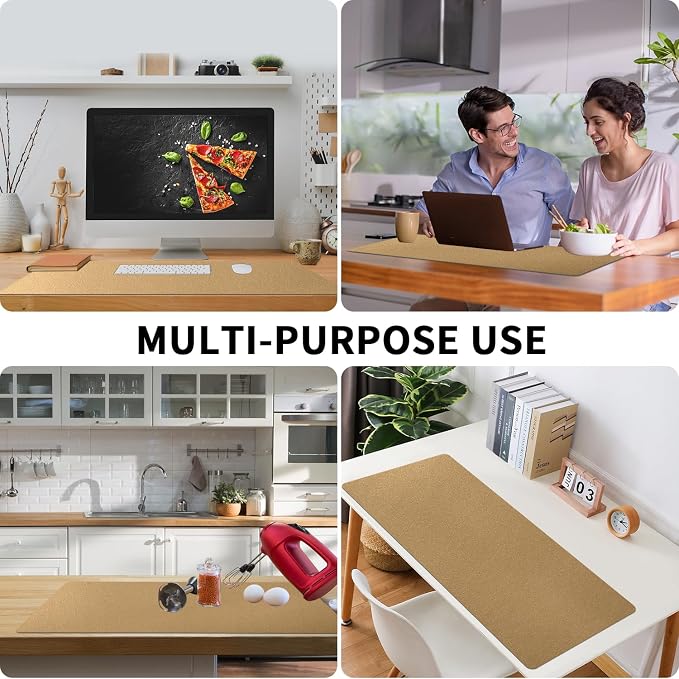 Bloss Leather Desk Mat, Non-Slip/Waterproof Desk Pad, Desk Matt - Image 5