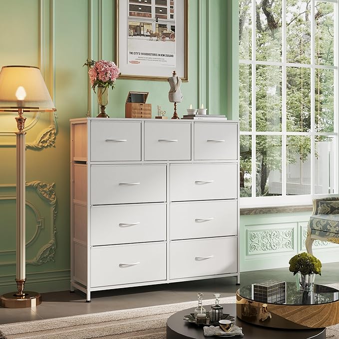 WLIVE Tall Dresser for Bedroom, 9 Drawer Chest of Drawers, Tall storage design - Image 2