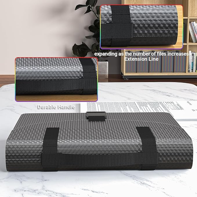 File Organizers with Handle, Portable Expanding File Folder, 25 Pockets - Image 6
