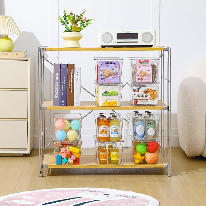 6 Pack Clear Storage Bins with Lids, 7 Quart Stackable Storage Boxes - Image 7