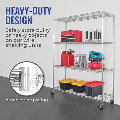 SafeRacks - NSF Certified Storage Shelves, Heavy Duty Steel Wire Unit - Image 6