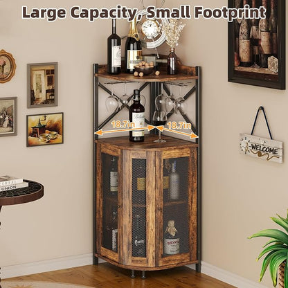 JKsmart Corner Bar Cabinet - Image 5