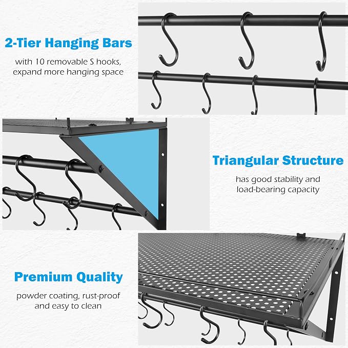 RedCall 2 Pack Garage Wall Shelf - Image 6