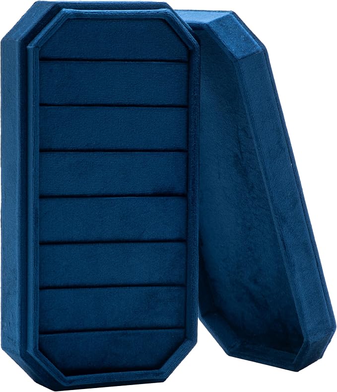 Velvet Ring Organizer Display Tray Jewelry Box Earring Holder Case by COWFEX