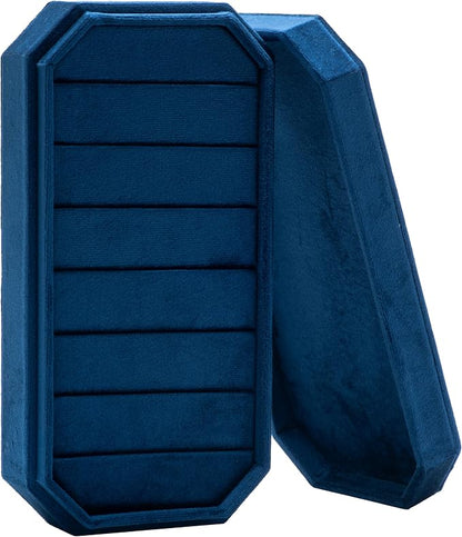 Velvet Ring Organizer Display Tray Jewelry Box Earring Holder Case by COWFEX