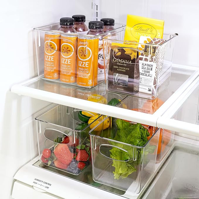 Sorbus Small Clear Plastic Storage Bins - Image 6