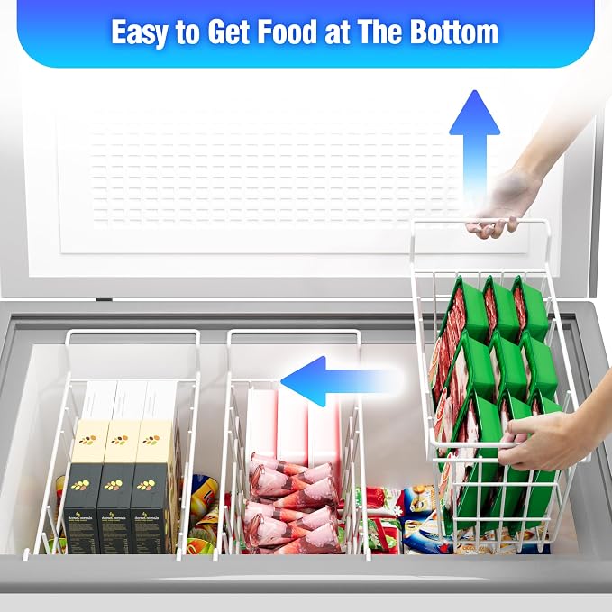 17.5 Inch Metal Wire Freezer Bins - Image 3