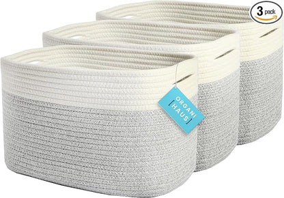 OrganiHaus Set of 3 Woven Storage Baskets by OrganiHaus
