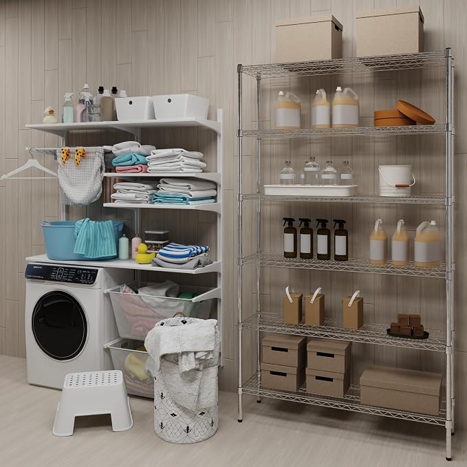 14" Deep x 48" Wide x 74" Height Wire Shelving Kit | 6-Tier | NSF Commercial - Image 2