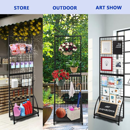 Grid Wall Panels, 2 Packs 2'x 6' Gridwall Display Stand - Image 6