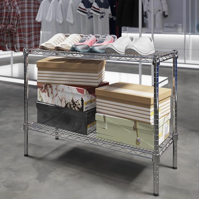 14" Deep x 36" Wide x 27" Height Wire Shelving Kit | 2-Tier | NSF Commercial - Image 2