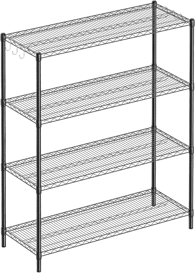Guan River 4-Shelf Heavy Duty Wire Shelving, Metal Shelf, Sturdy and Durable by GuanRiver