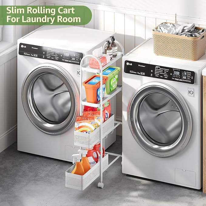 KINGRACK 4-Tier Slim Storage Cart - Image 2
