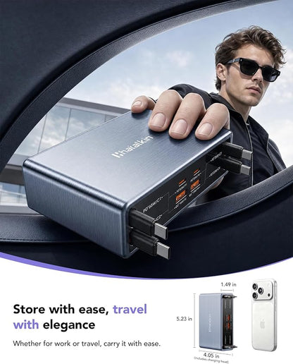 8-in-1 Charging Station for Multi Device, Fast Charger Retractable 65W Cable | - Image 9