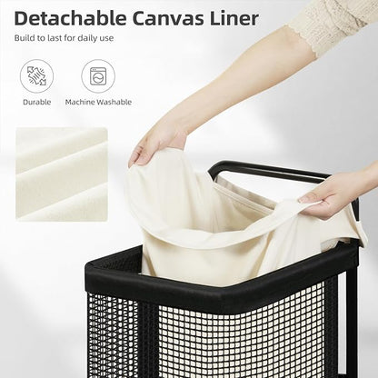 STORAGE MANIAC Rolling Laundry Cart - Image 3