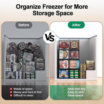 Freezer Organizer Bins, 2 Pack Stackable Deep Chest Freezer Organizer Bins - Image 5
