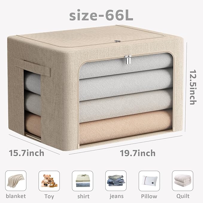 FHSQX 2 Pack Clear Window Storage Bins - Image 4