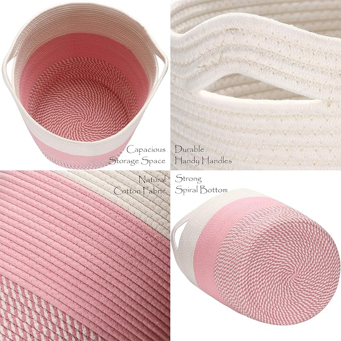 Sea Team Large Size Cotton Rope Woven Storage Basket - Image 4