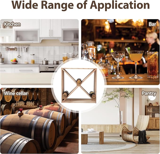 JAXPETY 96 Bottle Wine Rack Countertop Wine Storage Cube Freestanding Wine - Image 6