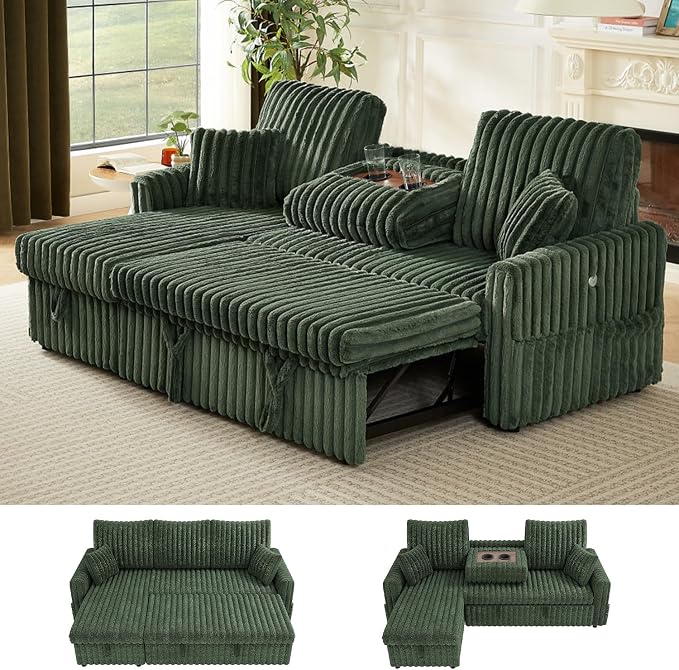 KCGKCG Sleeper Sofa Bed, 81” Pull Out Couch Bed by KCGKCG