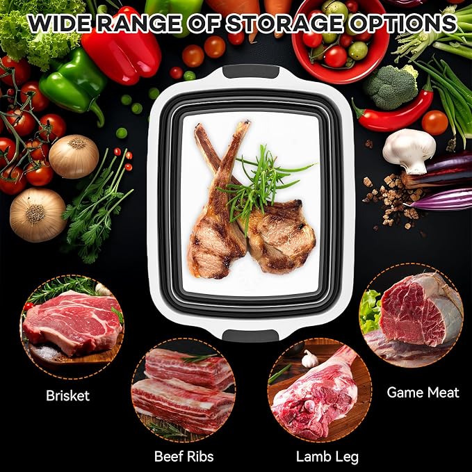 Collapsible BBQ Prep Tub with Cutting Board & Lid – 7.95 Gal / 30L Space-Saving - Image 3