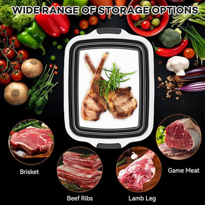Collapsible BBQ Prep Tub with Cutting Board & Lid – 7.95 Gal / 30L Space-Saving - Image 3