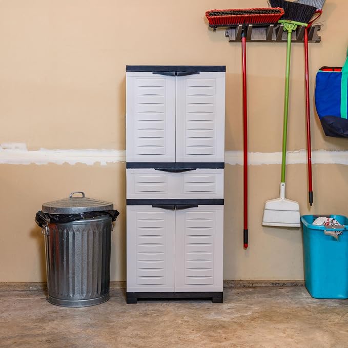 Sunnydaze 57" H Resin Garage Storage Cabinet - Image 9